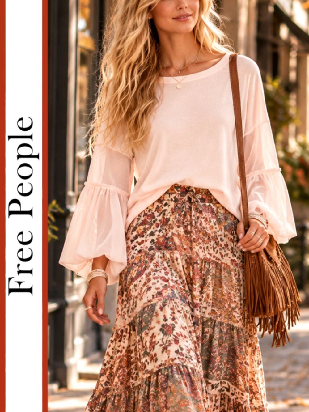 Free People | 'Still Got It' Mesh Bell Sleeve Top